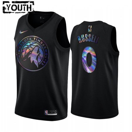 NBA Børn Trøje Minnesota Timberwolves DAngelo Russell 0 Iridescent HWC Collection Swingman